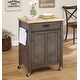 preview thumbnail 1 of 2, Simple Living Jacksonville Rolling Kitchen Cart Grey