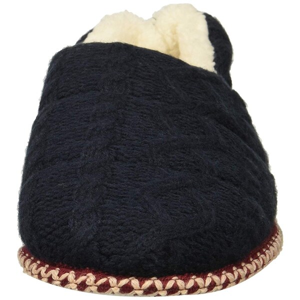 dearfoams cable knit bootie slippers