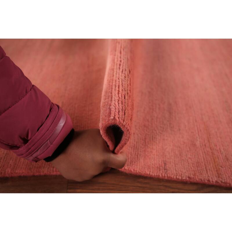 Pink Modern Gabbeh Oriental Area Rug Handmade Wool Carpet - 4'11" x 6'7"