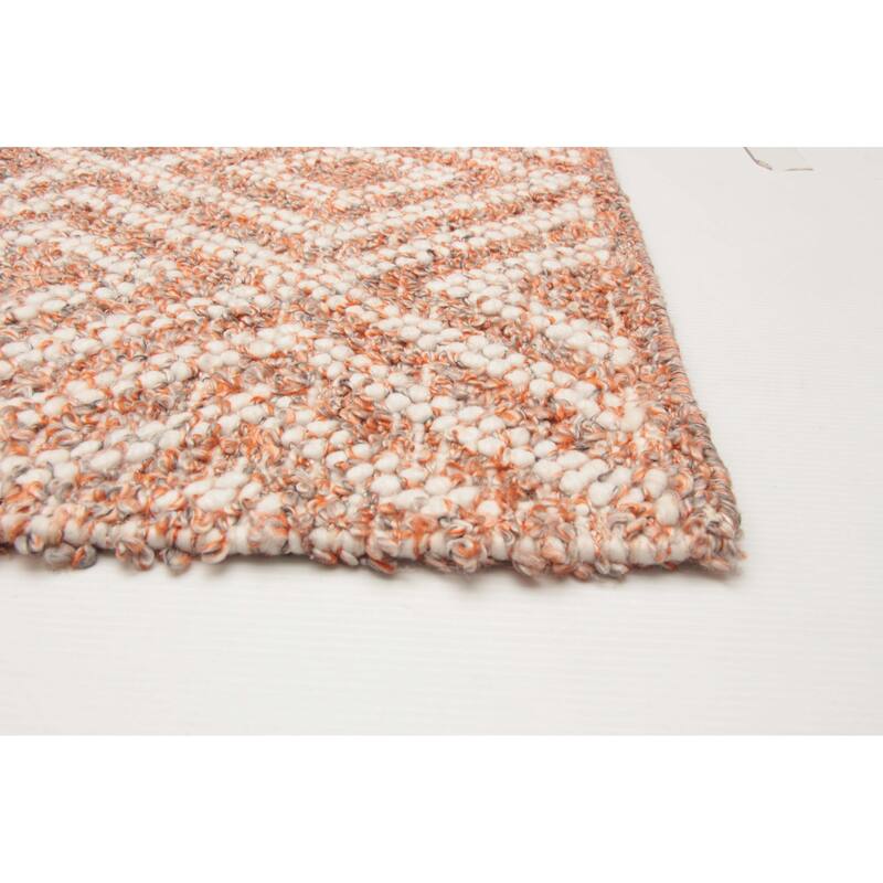 ECARPETGALLERY Braid weave Sienna Copper Wool Rug - 5'2 x 7'11