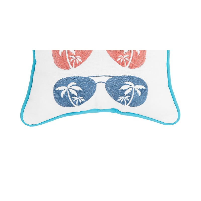 Beachin Embroidered Throw Pillow