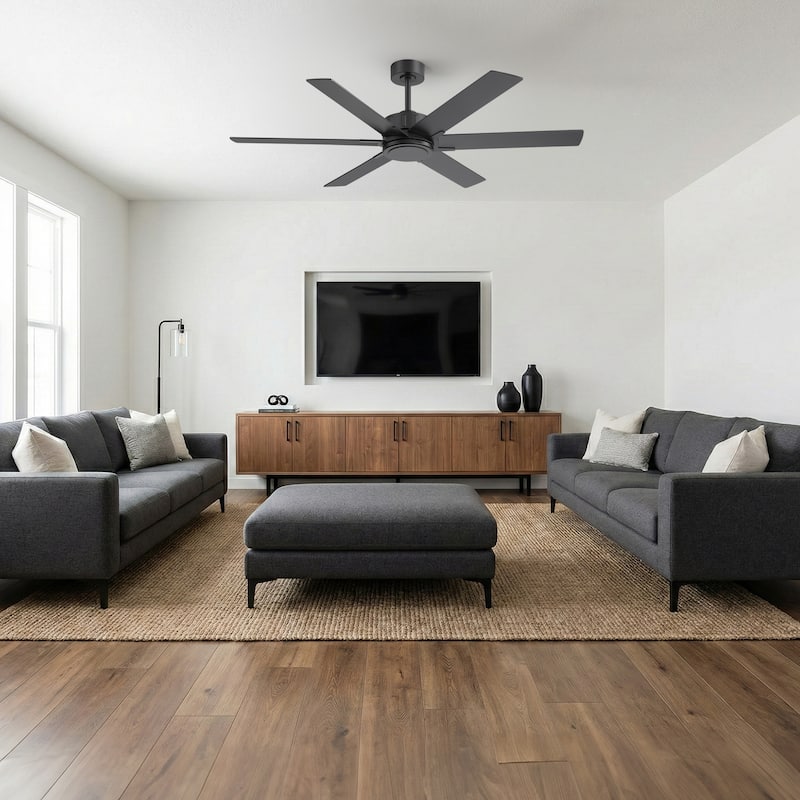 48/56/60 Inch Reversible Blade Ceiling Fan No Light with Remote Control