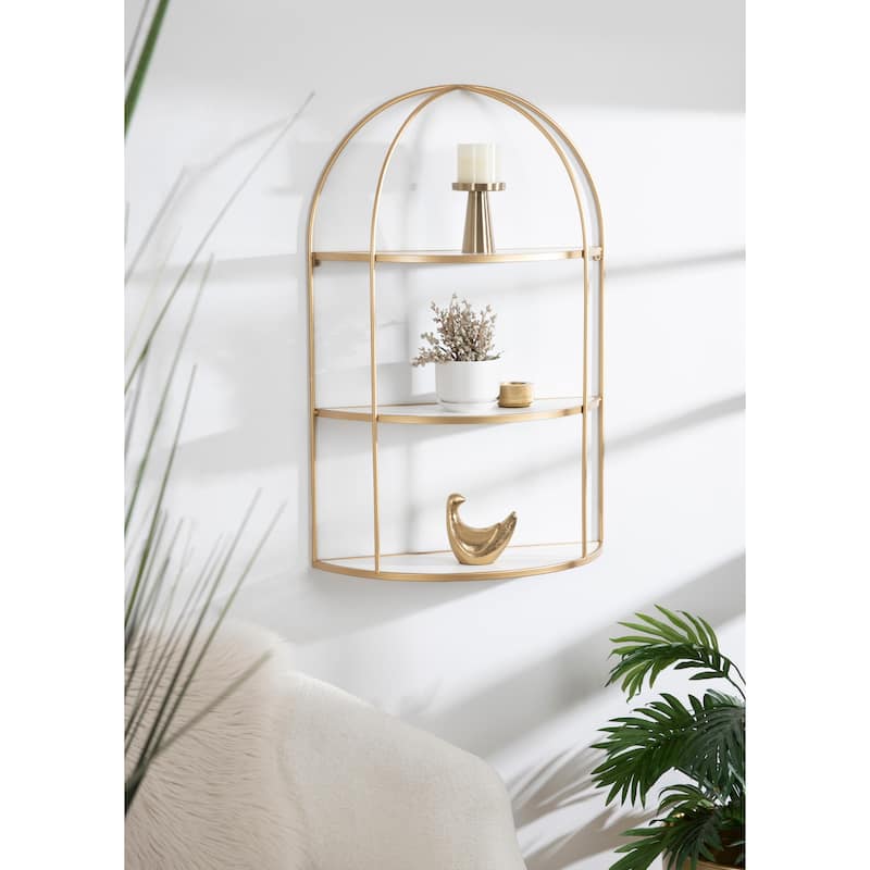 Kate and Laurel Freade Tiered Wall Shelf - 22x8x32