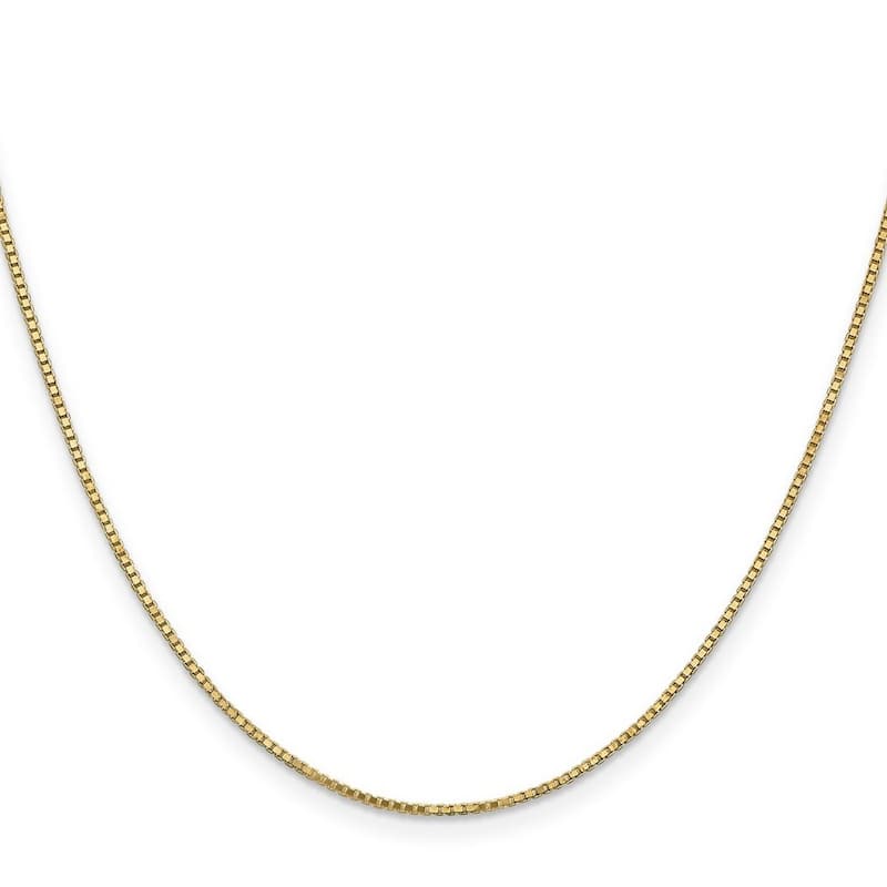 Curata 14k Yellow Gold Solid 1.1mm Box Chain Necklace (Lobster) Options: 16 18