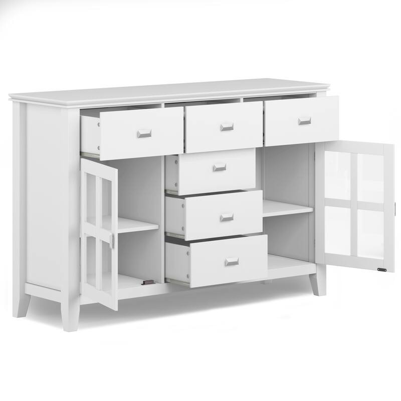 WYNDENHALL Stratford Solid Wood Transitional Sideboard Buffet - 54 inch Wide
