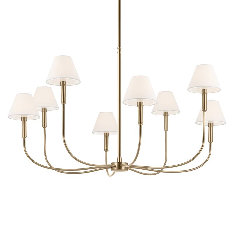 Eadie 41.25 Inch 8 Light Chandelier in Champagne Bronze