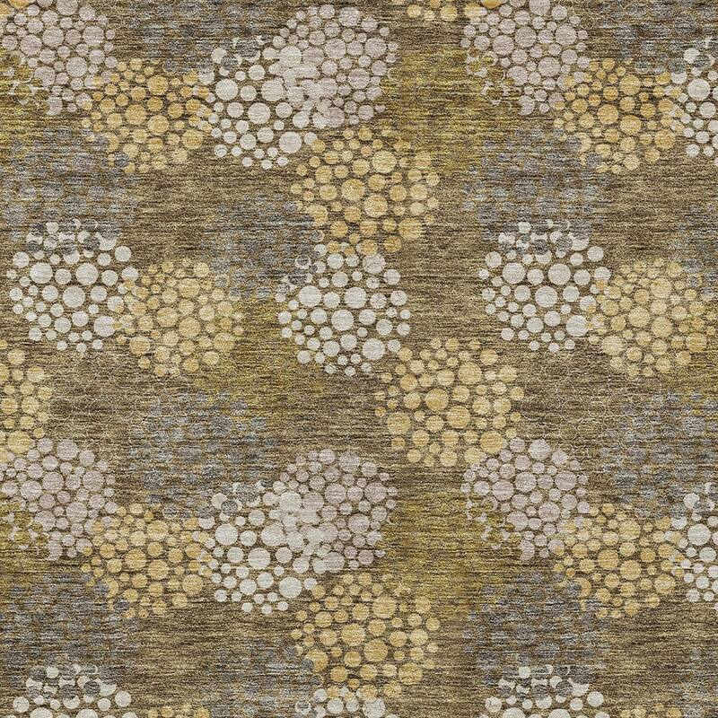 HomeRoots Polka Dot Transitional Rectangle Outdoor Rug