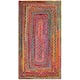 SAFAVIEH Handmade Cape Cod Marget Boho Coastal Jute Rug - 2'3" x 4' - Red/Multi