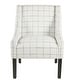 preview thumbnail 2 of 11, HomePop Modern Swoop Arm Accent Chair - White Windowpane White