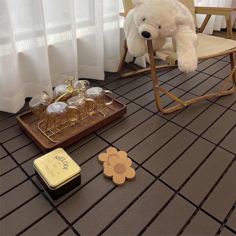 1 ft. x 1 ft. Outdoor Patio Deck Tiles, Garage Floor Tiles(Box of 44)