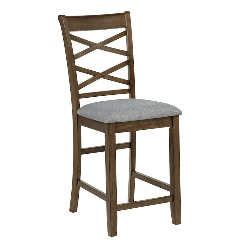 5-Piece Dining Set, 34.5" Wooden Counter Height Dining Table with 4 Chairs