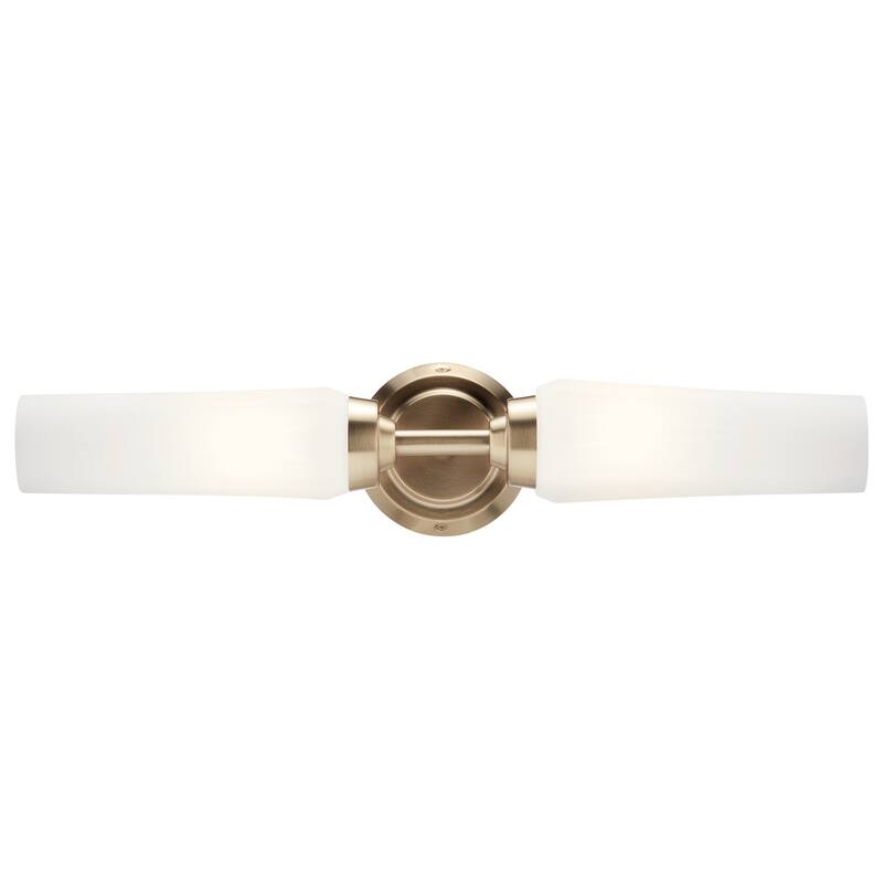 Kichler Lighting Truby 20.75 in. 2-Light Champagne Bronze Vanity Light with Satin Etched Cased Opal Glass