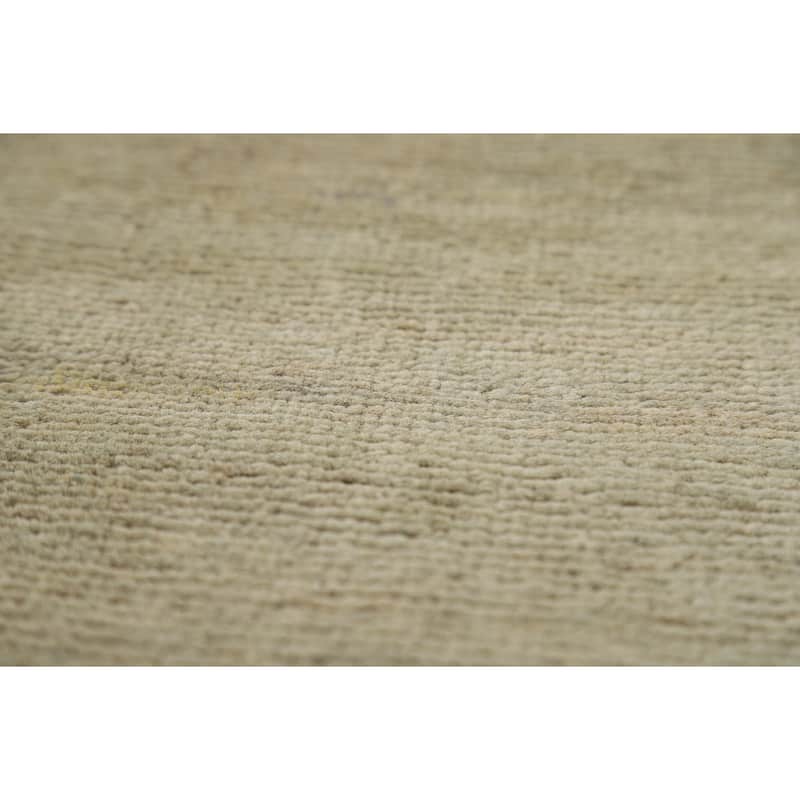 Modern Gabbeh Oriental Foyer Rug Handmade Beige Wool Carpet - 3'5"x 5'0"