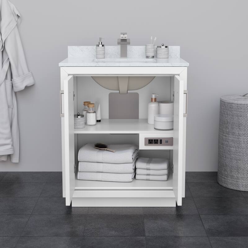 Icon Single Vanity Set, Cultured Marble Top, No Mirror