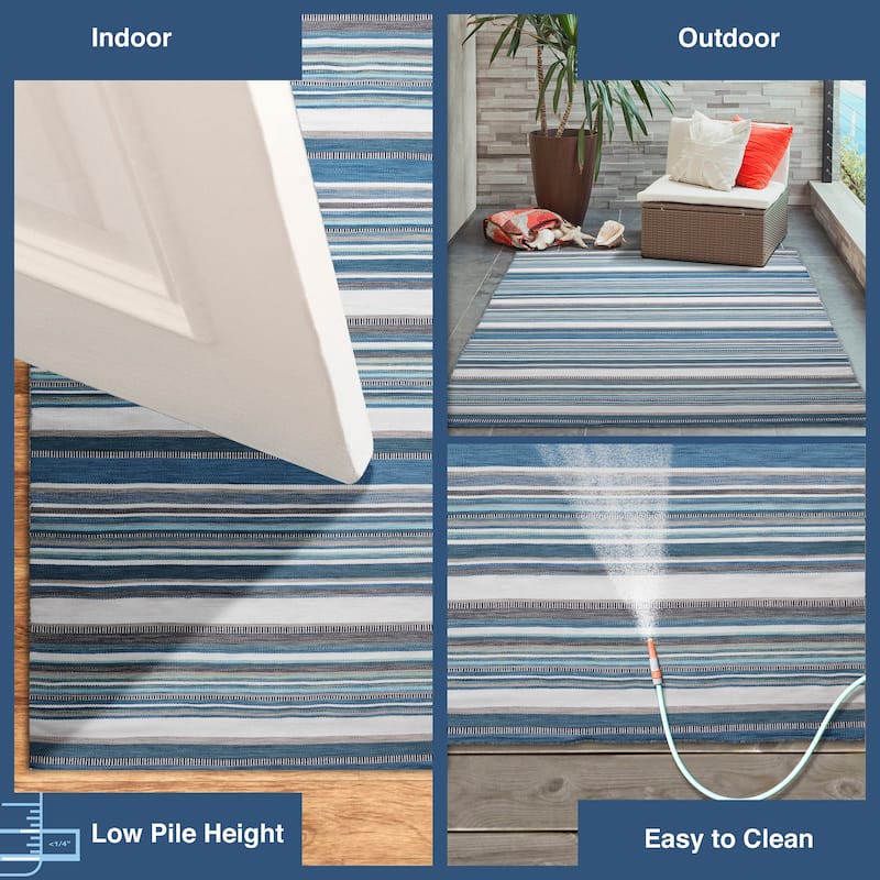 Liora Manne Sonoma Malibu Stripe Hand-woven Indoor/ Outdoor Area Rug