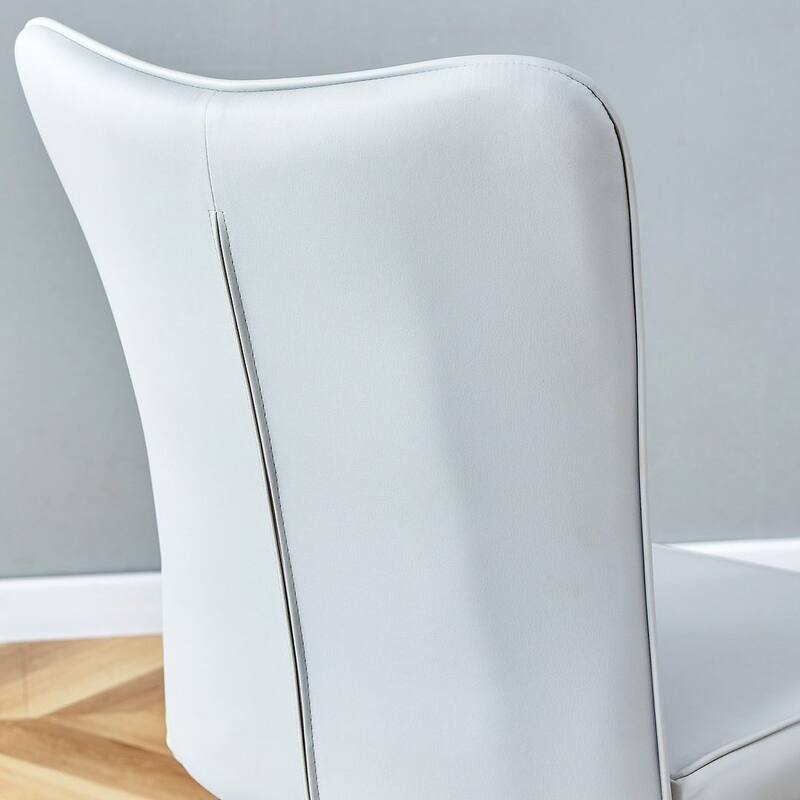 Modern PU Leather Minimalist Dining Chairs Set of 4