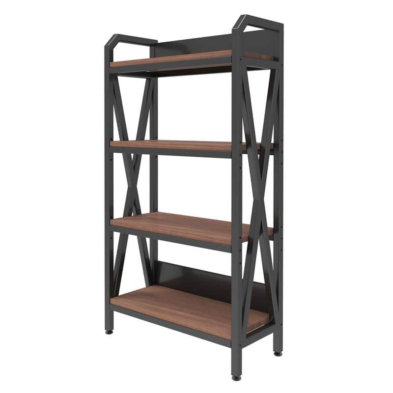 4-Tier Baker's Rack - Metal & Wood Shelving Unit, Multi-Use Storage for Kitchen/Pantry/Closet‌