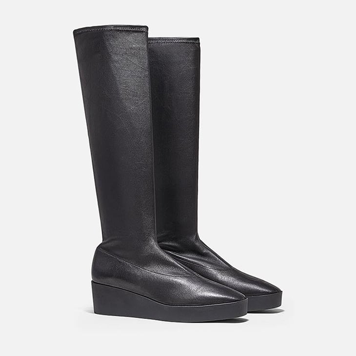 Clergerie Lambskin Tall Boot - 35.5 FR/5 US - Black