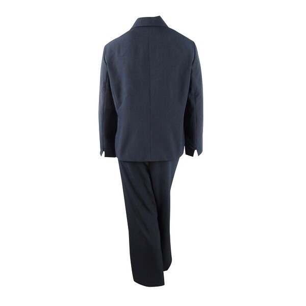 Le Suit Womens Plus Size Denim Pantsuit Dark Navy 24W