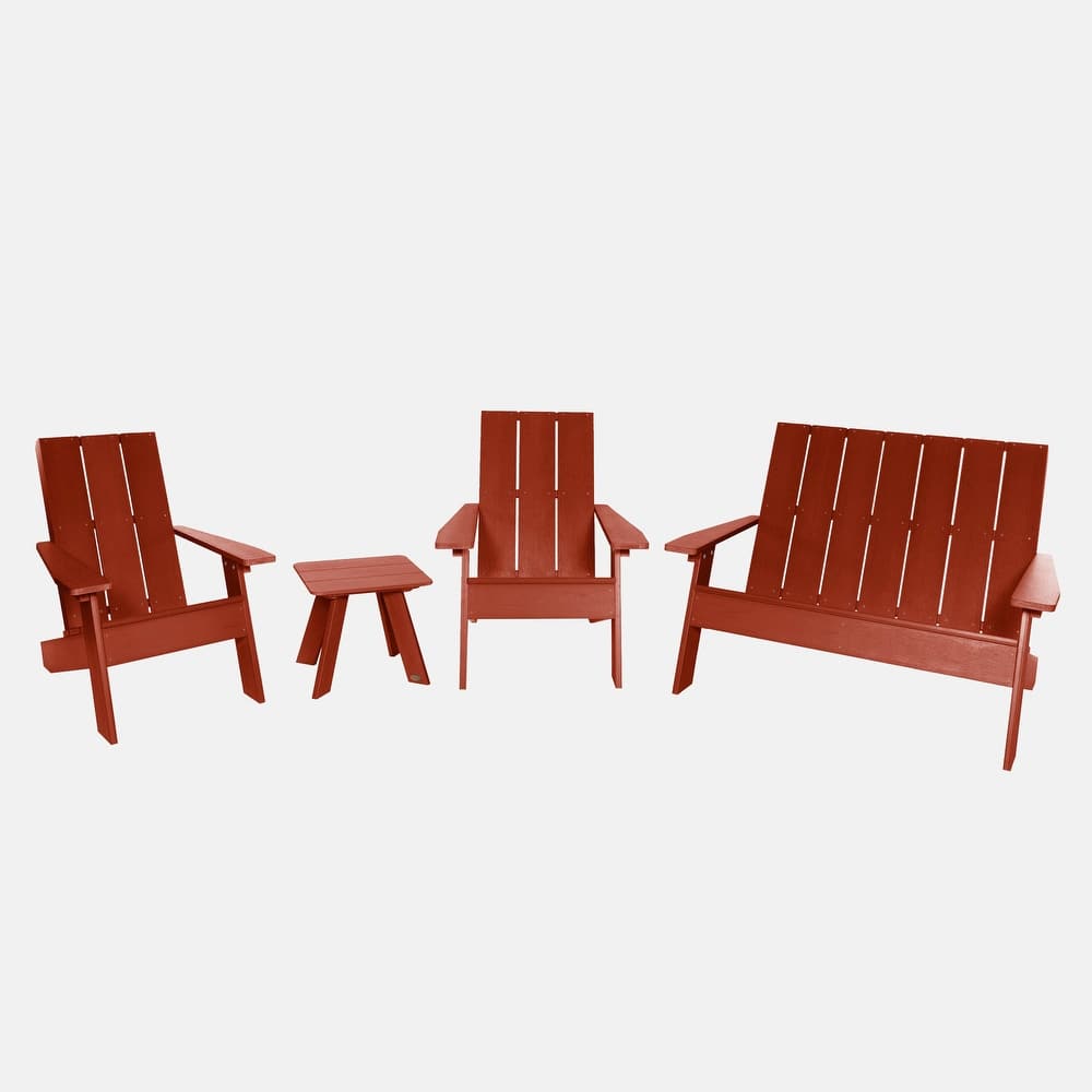 Italica Modern 4-piece Adirondack Patio Set
