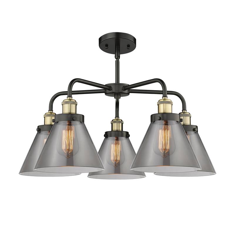Innovations Lighting Cone - 5 Light 26" Stem Hung Chandelier