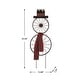 preview thumbnail 6 of 9, Glitzhome Christmas Metal Bike Wheel Snowman Yard Stake with a Plaid Scarf ( 2 Function)