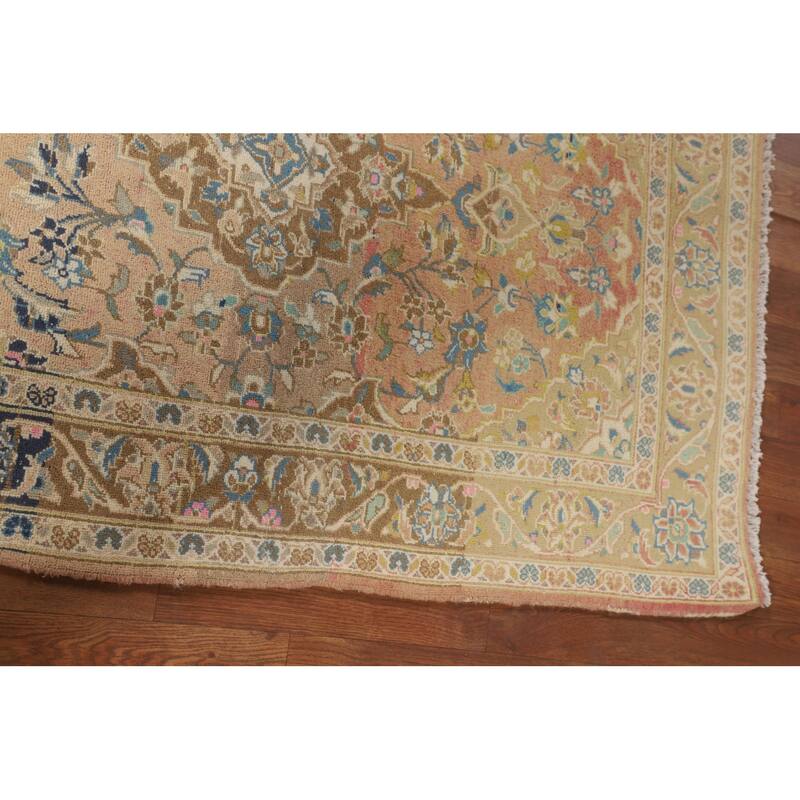 Kashan Persian Accent Rug Hand-Knotted Wool Carpet - 3'3" x 4'11"