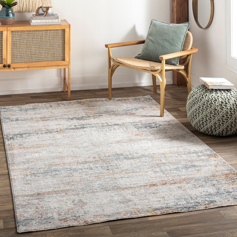 Livabliss Modern & Contemporary Laila Abstract Area Rug - 10' x 13'11" - Rust/Teal