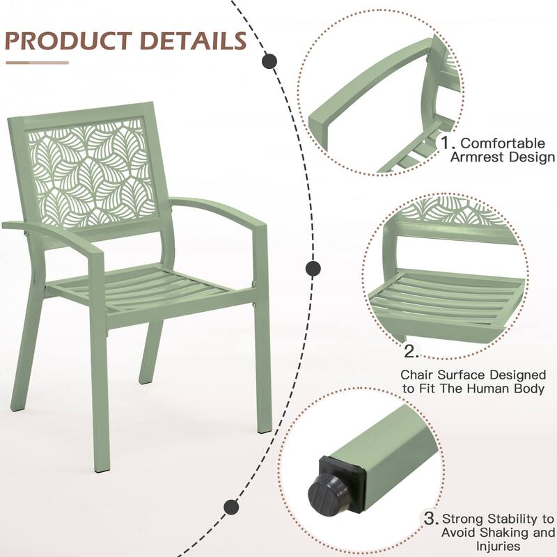 Outdoor 3-Piece Bistro Set, Foldable Patio Dining Sets, Rust-Resistant, Lightweight, Easy to Clean, for Balcony, Garden, Pool