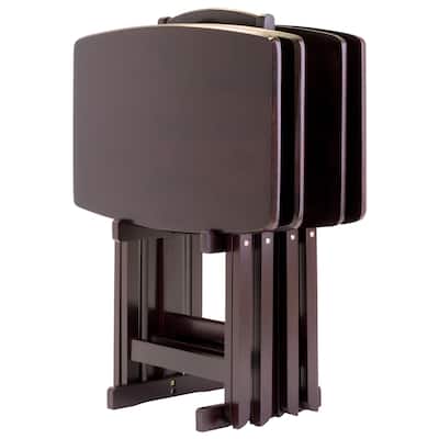 Dylan 5-Pc Oversize Snack Table Set, Espresso - 23.62 x 15.75 x 25.51 inches