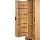 preview thumbnail 13 of 18, Modern Wooden Kitchen Pantry Cabinet with Fluted Doors 2 Drawers and Built-In Spice Racks Oak by GDFStudio