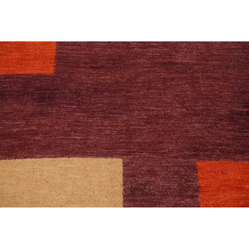 Contemporary Gabbeh Kashkoli Area Rug Wool Hand-knotted Office Carpet - 3'0" x 5'1"
