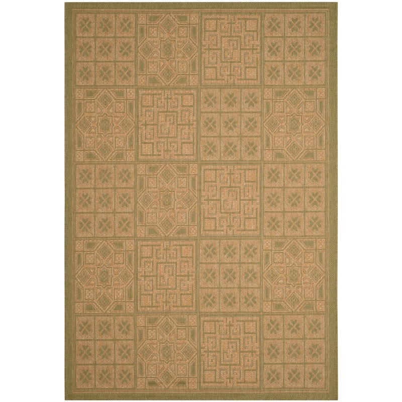SAFAVIEH Courtyard Jacklyn Geometric Block Indoor/ Outdoor Area Rug