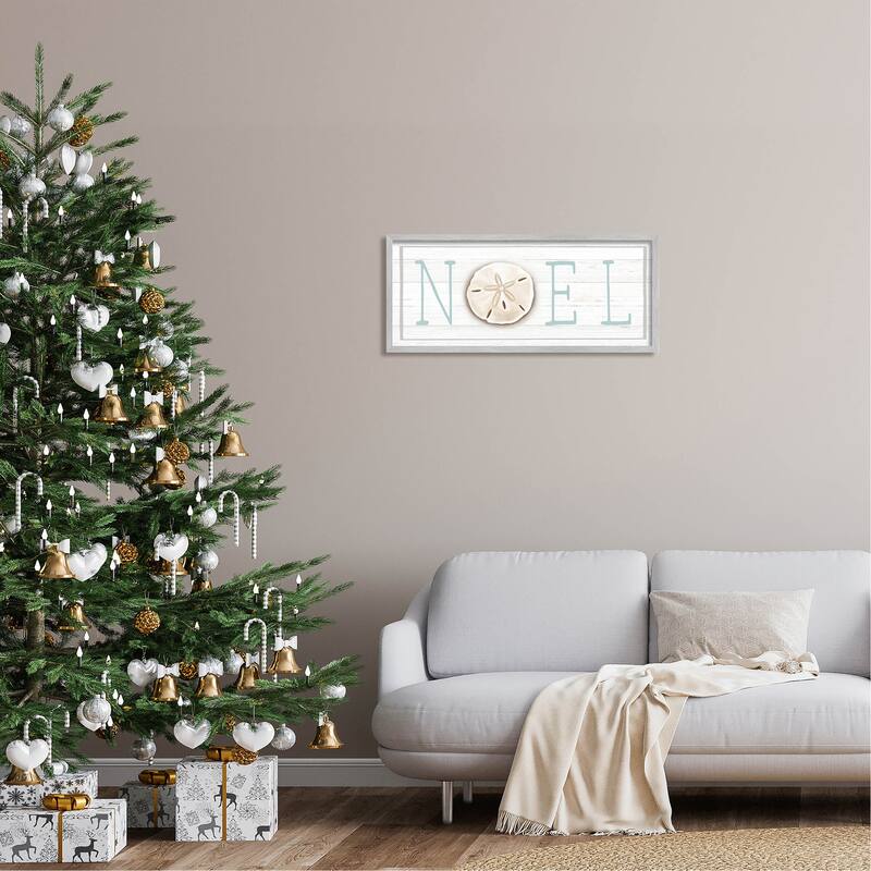 Stupell Noel Holiday Sand Dollar Sign Framed Giclee Art, Design by Elizabeth Tyndall