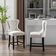 preview thumbnail 33 of 36, Carter 24" Wingback Tufted Nailhead Counter Stool (Set of 2)