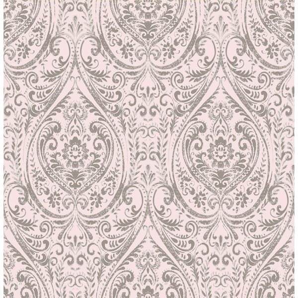 Shop Brewster 1014 001869 Gypsy Light Pink Damask Wallpaper