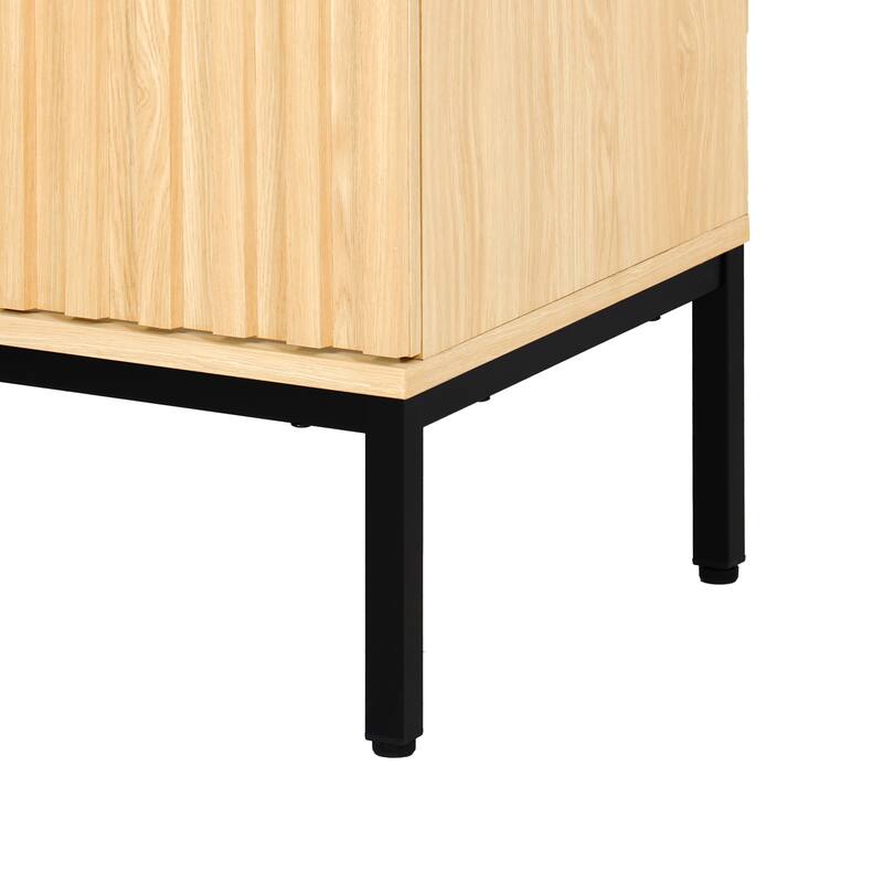 Rowan Geometric Modern Transitional 2-Shelf Bath Vanity Cabinet Only (Sink Basin Not Included), By JONATHAN Y