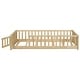 preview thumbnail 13 of 18, Twin size Floor Platform Bed with Built-in Book Storage Rack,Door