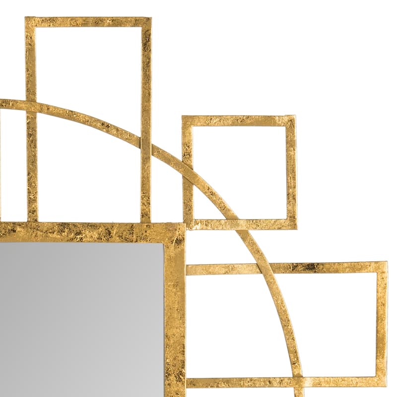 SAFAVIEH Porsha Gold 35-inch Decorative Mirror - 35" x 35" x 1" - 35Wx35Dx1H