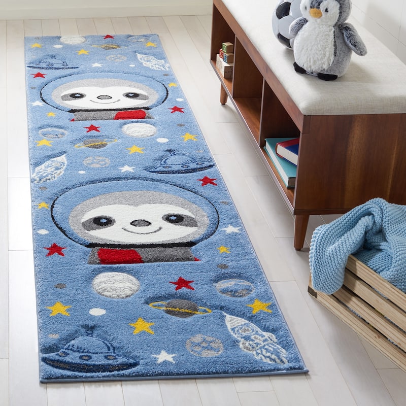 SAFAVIEH Carousel Kids Tatieana Sloth Astronaut Rug