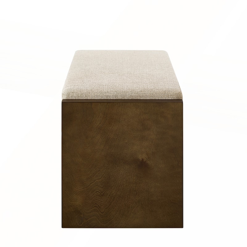 47in Accent Bench with Lower Shelf Shoe Rack