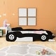 preview thumbnail 2 of 10, Twin Size Race Car-Shaped Platform Bed with Wheels