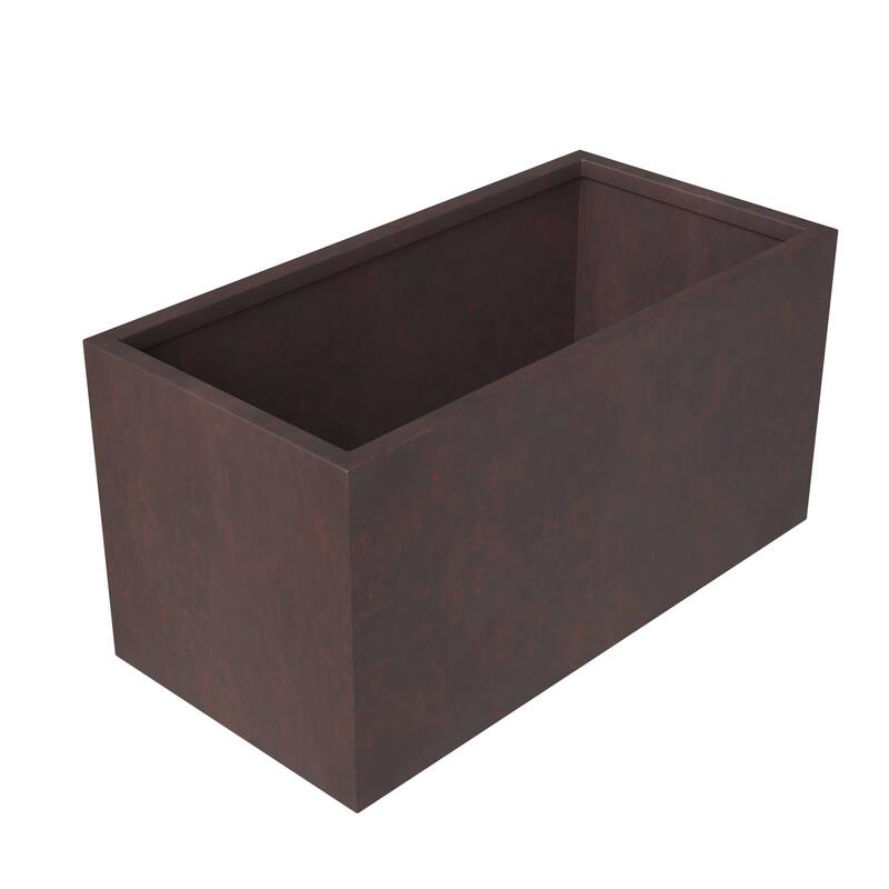 Bloom Rectangular Planter in Fiberstone and MgO Clay for Indoor Outdoor