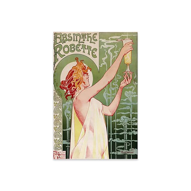 Absinthe Robette Vintage Poster Print On Acrylic Glass by Henri Privat