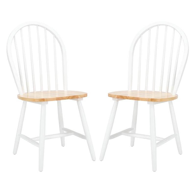 SAFAVIEH Delcie Spindle Oval Back Dining Chair (Set of 2) - 17.9" x 19.7" x 37" - 18Wx20Dx37H