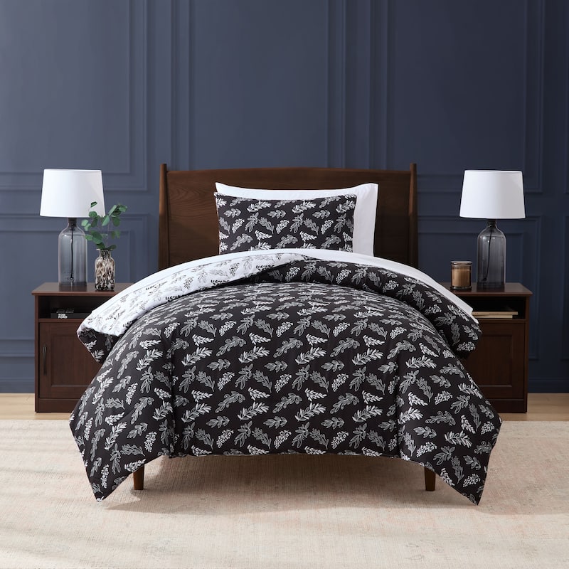 Empyrean 7 Pc Botanical Comforter Set with Sheets, Soft Breathable Lightweight Bedding Bag