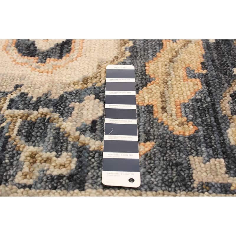 ECARPETGALLERY Hand-knotted Jules Serapi Dark Navy Wool Rug - 6'0 x 8'10
