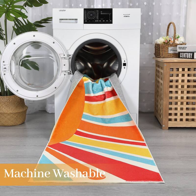 Garvee Rainbow Sol Kids Area Rug