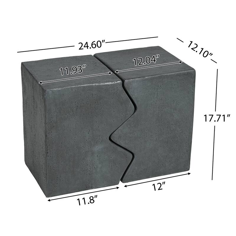 Outdoor & Indoor End Tables Set of 2 MGO Nesting Side Tables