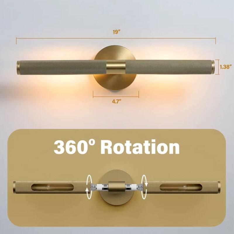 KAYLA Modern Wall Sconces, Brass Wall Mounted Lights, Bathroom Wall Picture Light for Living Room, Indoor Sconce Lighting